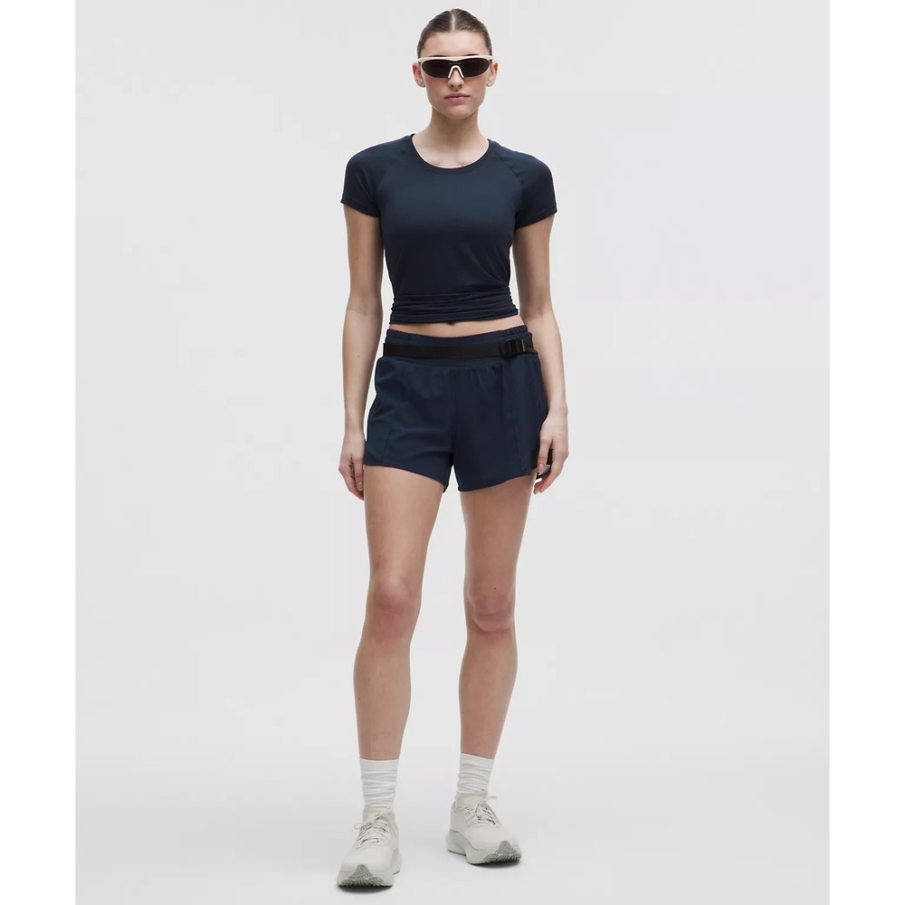Lululemon | Hotty Hot High-Rise Short 6 Navy Blue Running Athletic LW7DJKS
